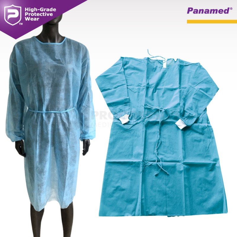 Panamed Disposable Isolation Gown Basic, Large (Sold per 10 pcs.)