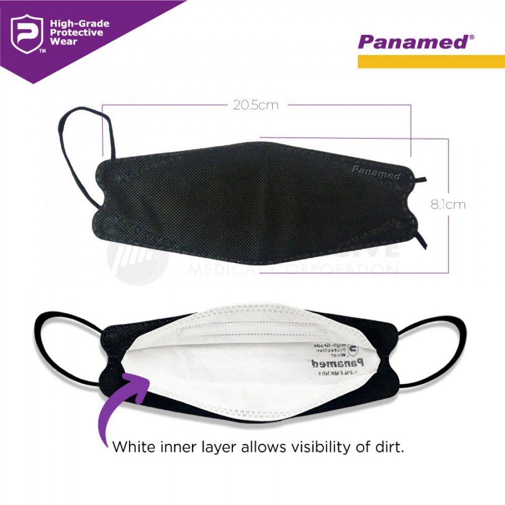 Panamed KN95-w Particulate Respirator Black (Sold by box of 20s) Panamed KN95-w Particulate Respirator Black (Sold by box of 20s)