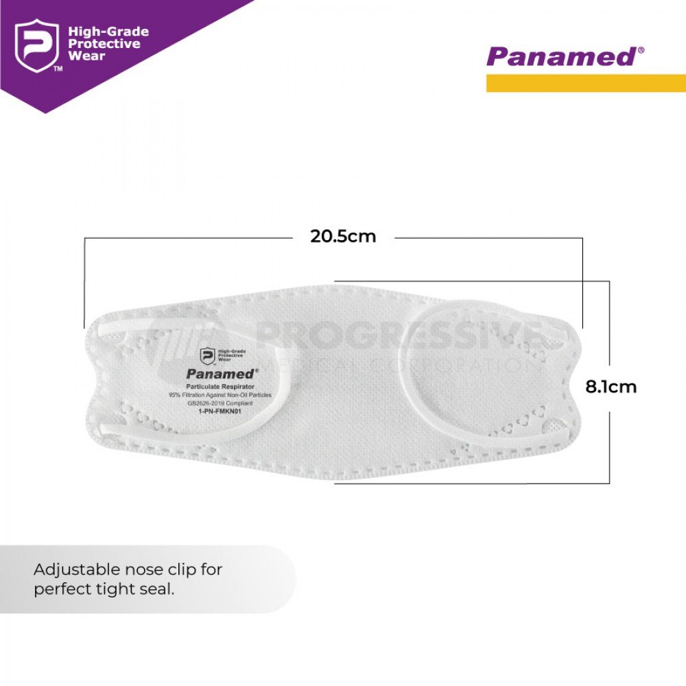 Panamed KN95-w Particulate Respirator, (Sold by box of 20s)