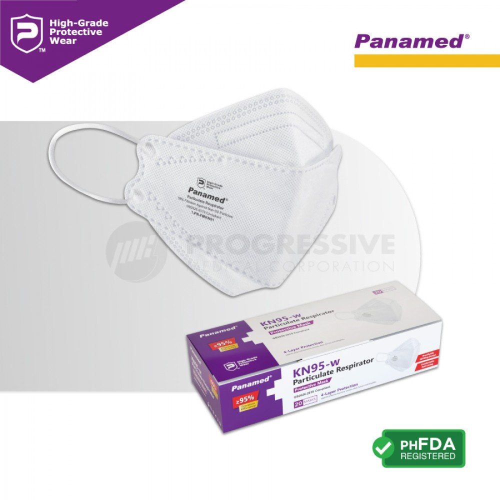 Panamed KN95-w Particulate Respirator, (Sold by box of 20s)