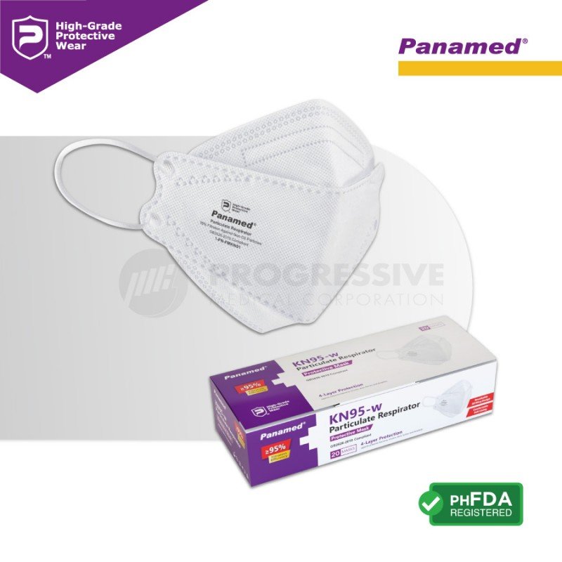 Panamed KN95-w Particulate Respirator, (Sold by box of 20s)