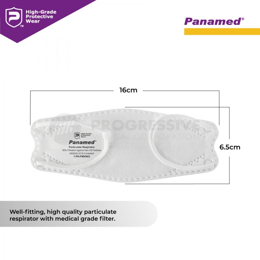 Panamed KN95-w Particulate Respirator for Kids (Sold by box of 20s)