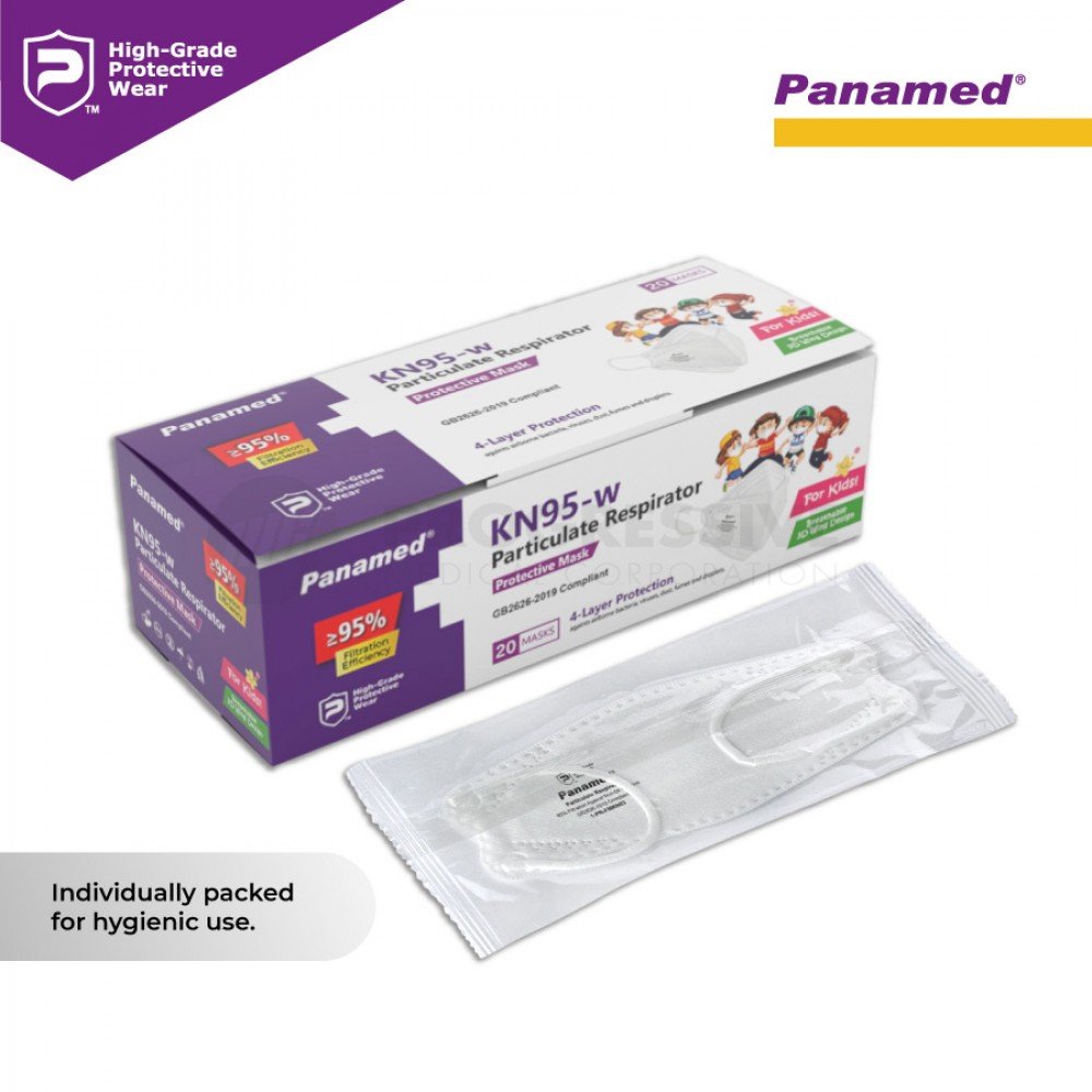 Panamed KN95-w Particulate Respirator for Kids (Sold by box of 20s)