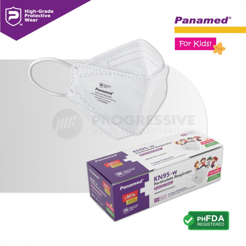Panamed KN95-w Particulate Respirator for Kids (Sold by box of 20s)