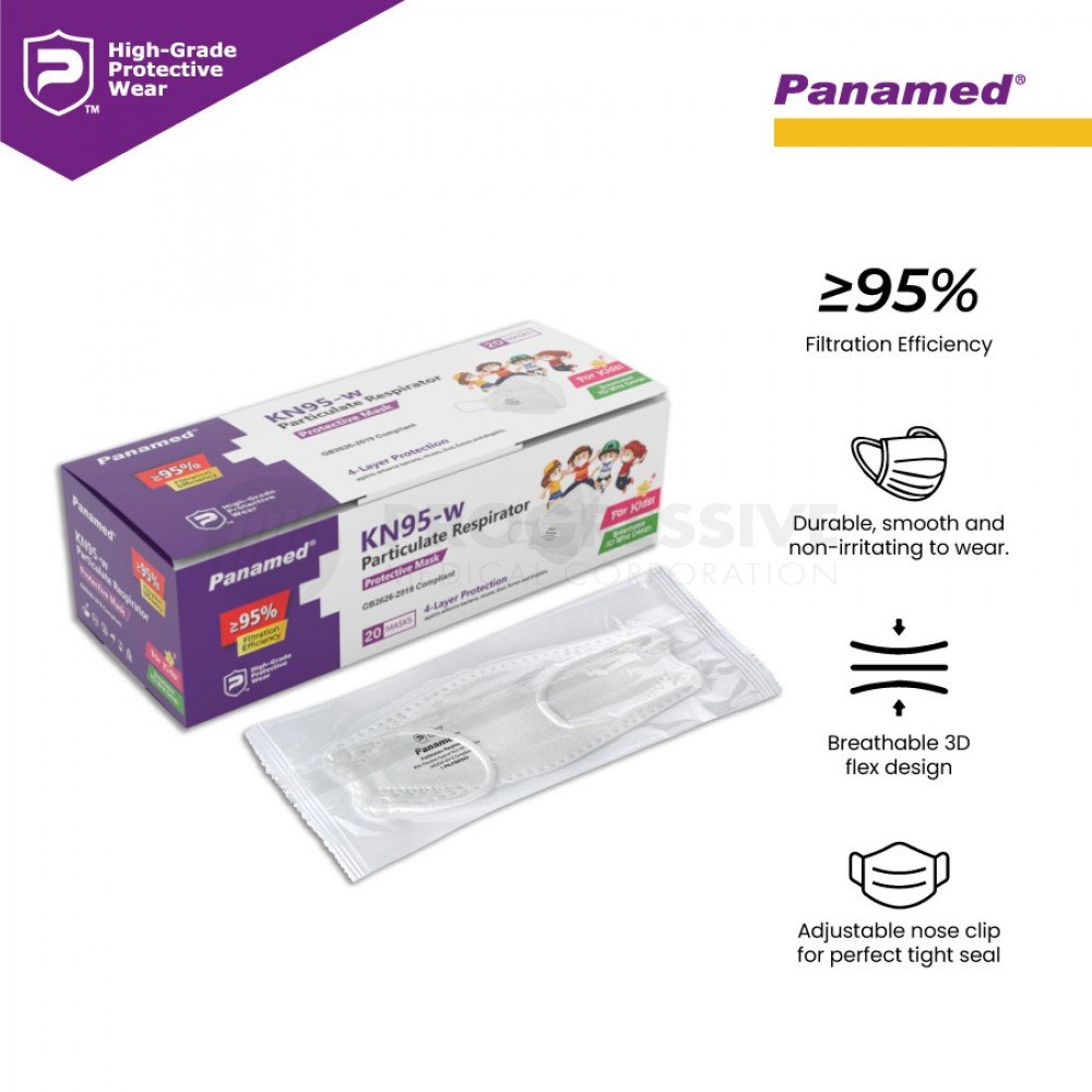 Panamed KN95-w Particulate Respirator for Kids (Sold by box of 20s)