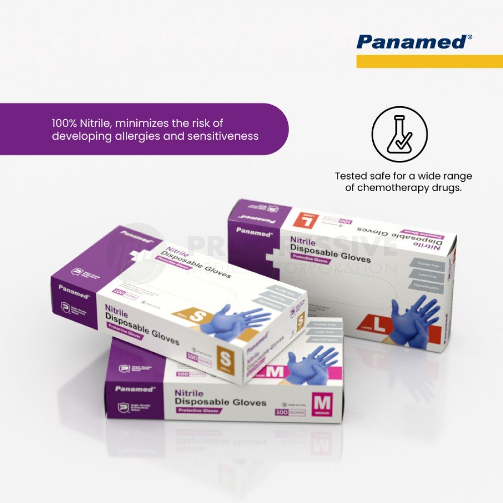 Panamed Nitrile Disposable Gloves (sold by box of 100s)