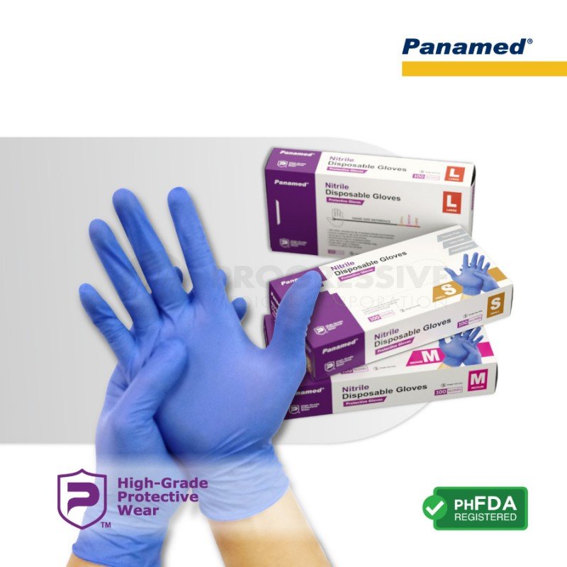Panamed Nitrile Disposable Gloves (sold by box of 100s)