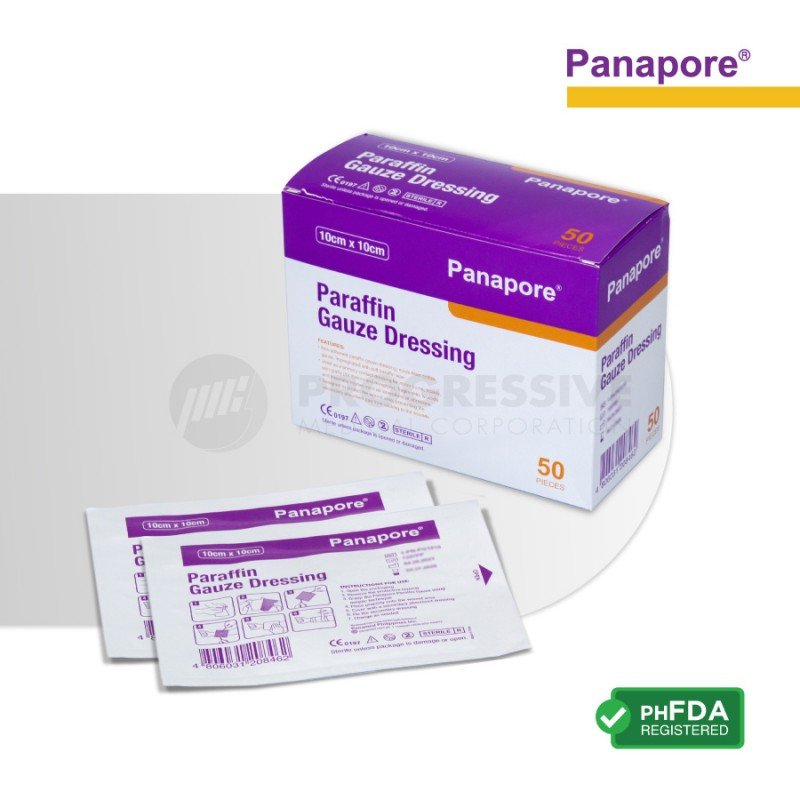 Panapore Paraffin Gauze Dressing 10x10cm