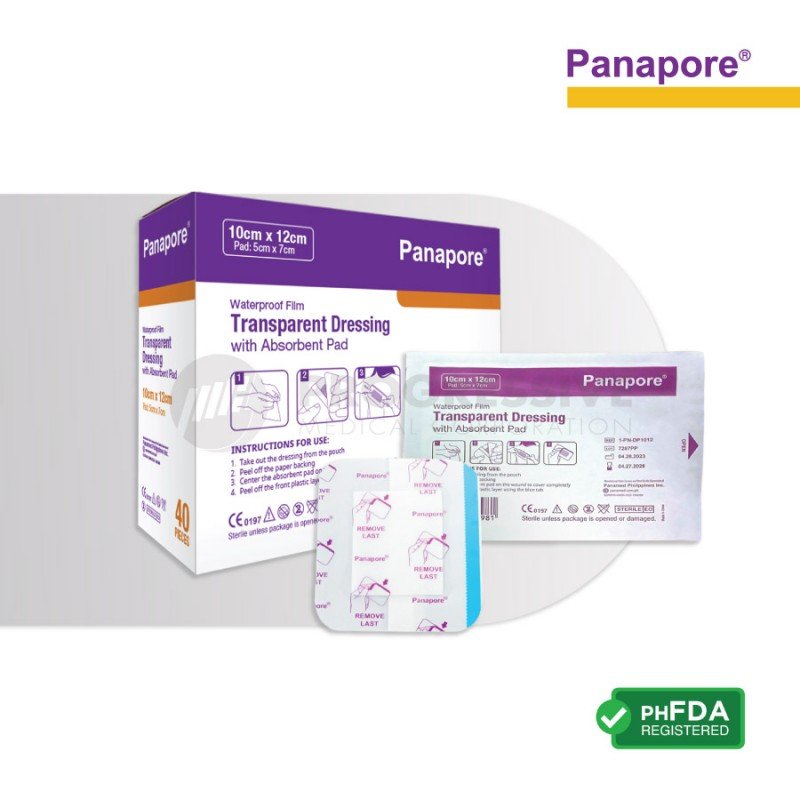 Panapore Transparent Dressing w/ Pad 10x12cm (sold by box of 40s)