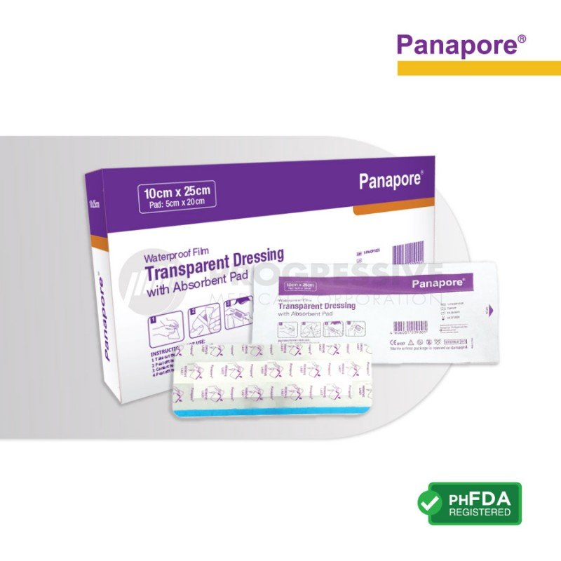 Panapore Transparent Dressing w/ Pad 10x25cm (sold by box of 20s)