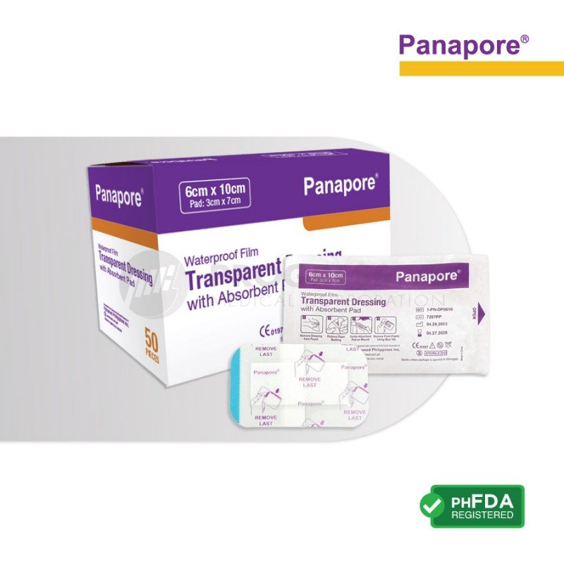 Panapore Transparent Dressing w/ Pad 6x10cm (sold by box of 50s)
