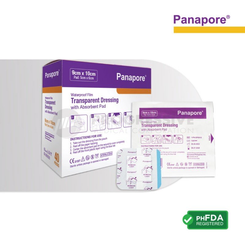 Panapore Transparent Dressing w/ Pad 9x10cm (sold by box of 40s)