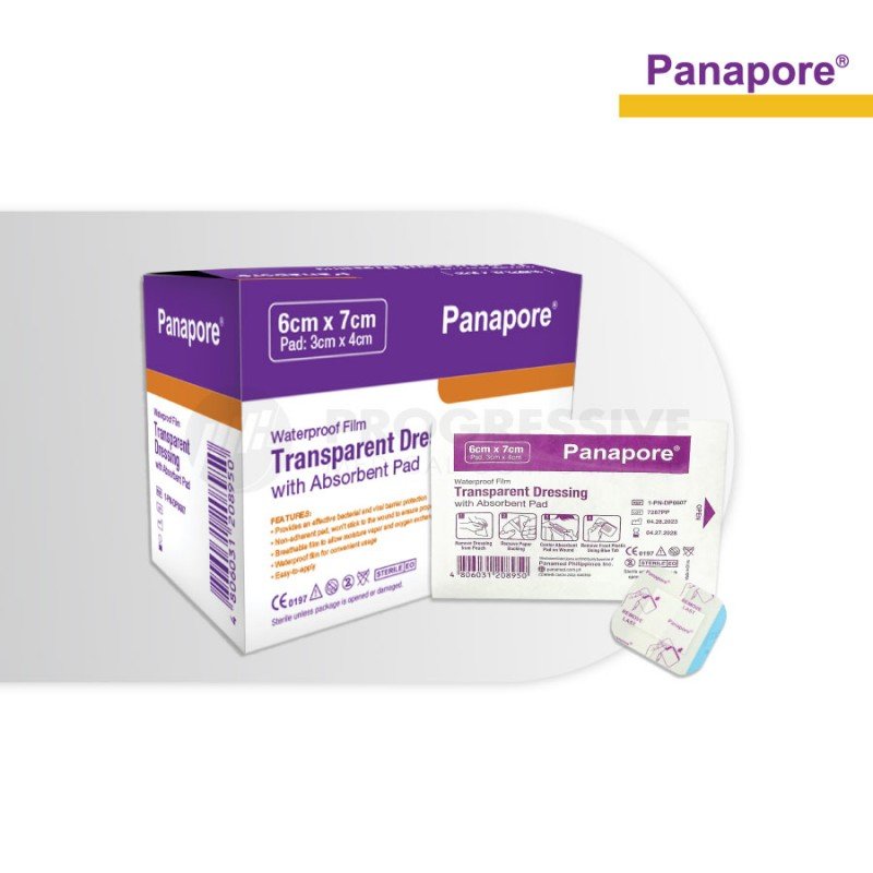 Panapore Transparent Dressing w/ Pad 6x7cm sold by 50s