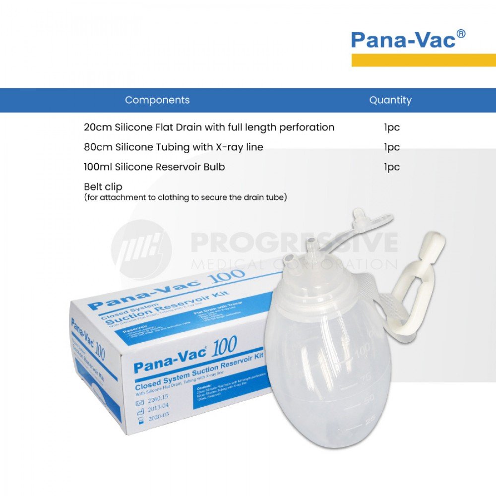 Pana-Vac Closed-System Wound Suction 100ml