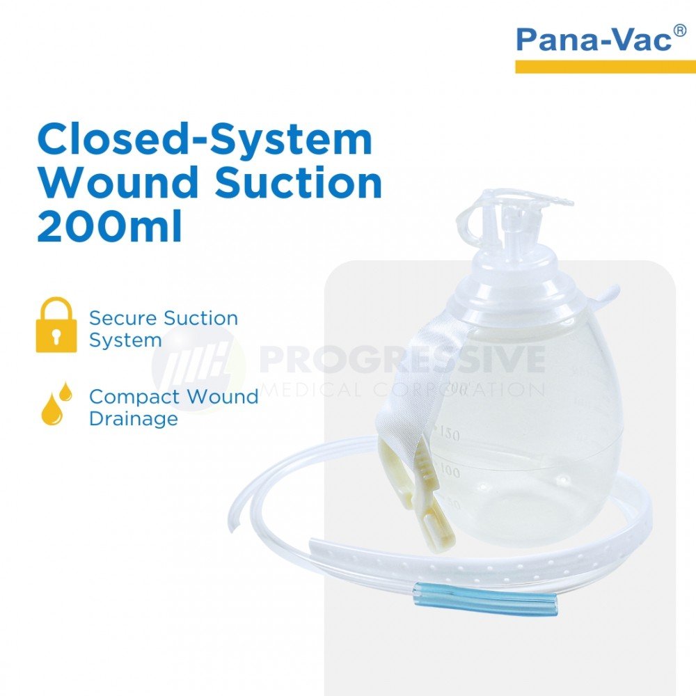 Pana-Vac Closed-System Wound Suction 200ml