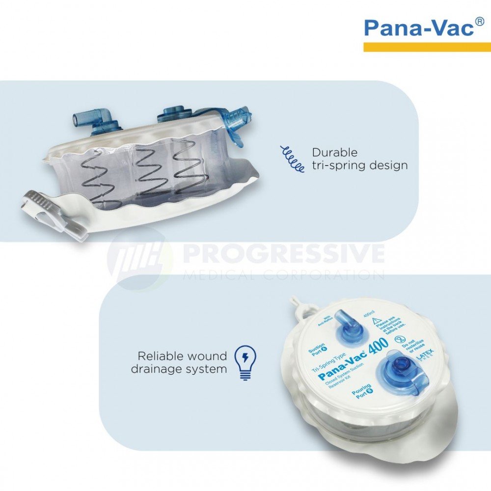 Pana-Vac Tri Spring Wound Drainage w/ Trocar