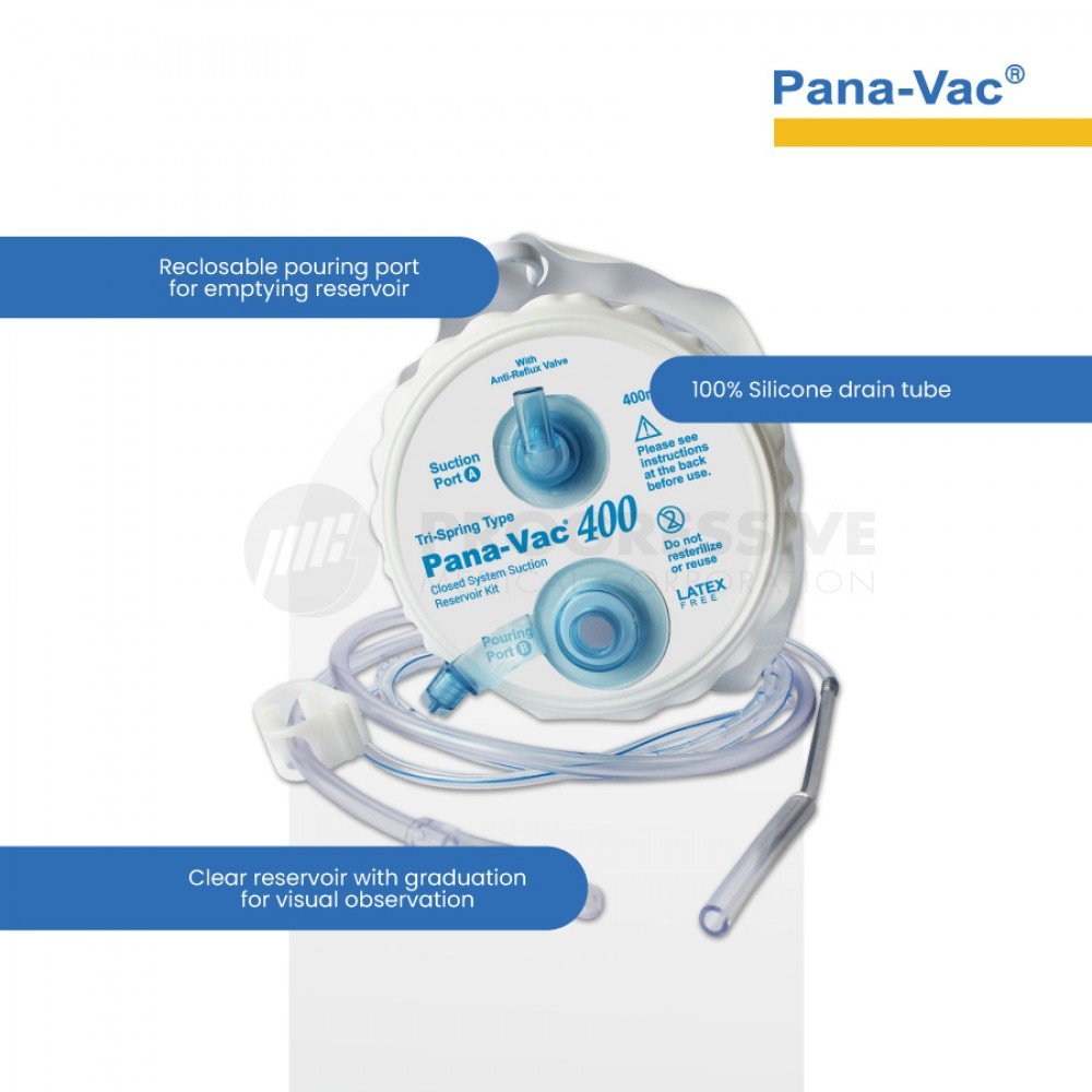 Pana-Vac Tri Spring Wound Drainage w/ Trocar Pana-Vac Tri Spring Wound Drainage w/ Trocar