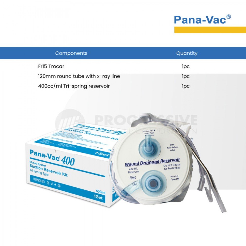 Pana-Vac Tri Spring Wound Drainage w/ Trocar Pana-Vac Tri Spring Wound Drainage w/ Trocar