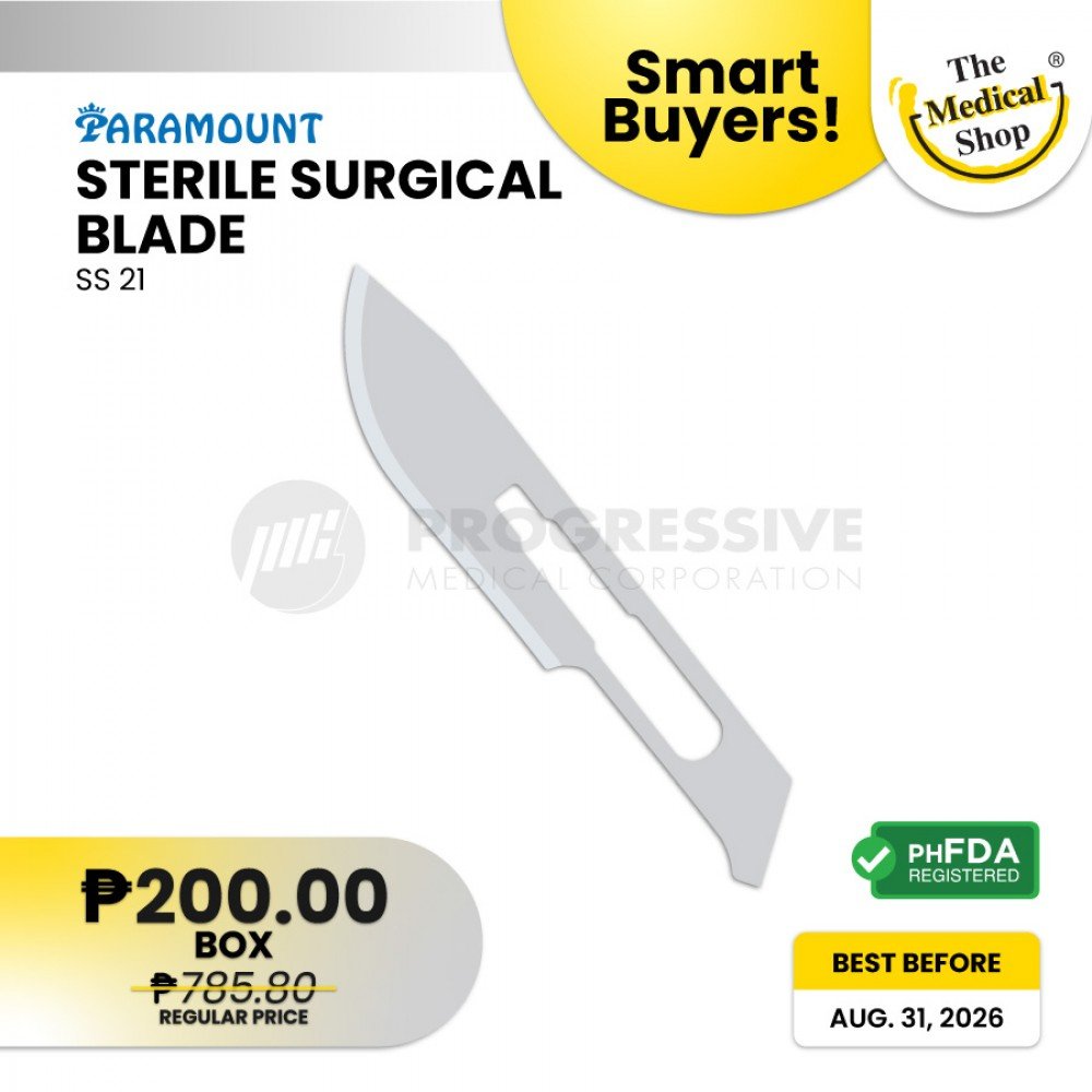 Smart Buyers - Paramount Sterile Surgical Blade SS 21 (sold by box of 100s) Smart Buyers - Paramount Sterile Surgical Blade SS 21 (sold by box of 100s)