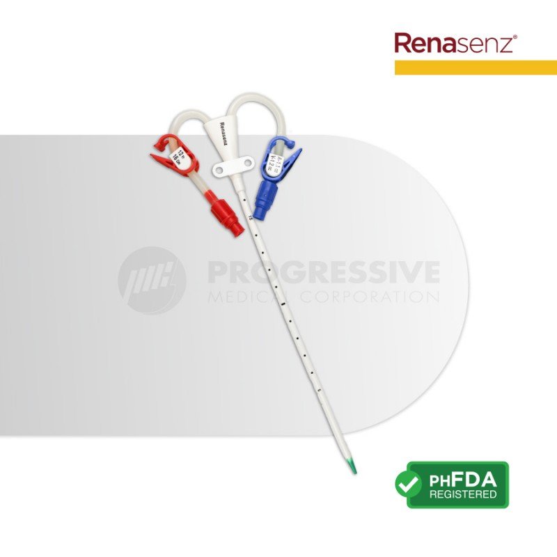 Renasenz Hemodialysis Kit 2-Lumen Fr 12x16 Curved Standard