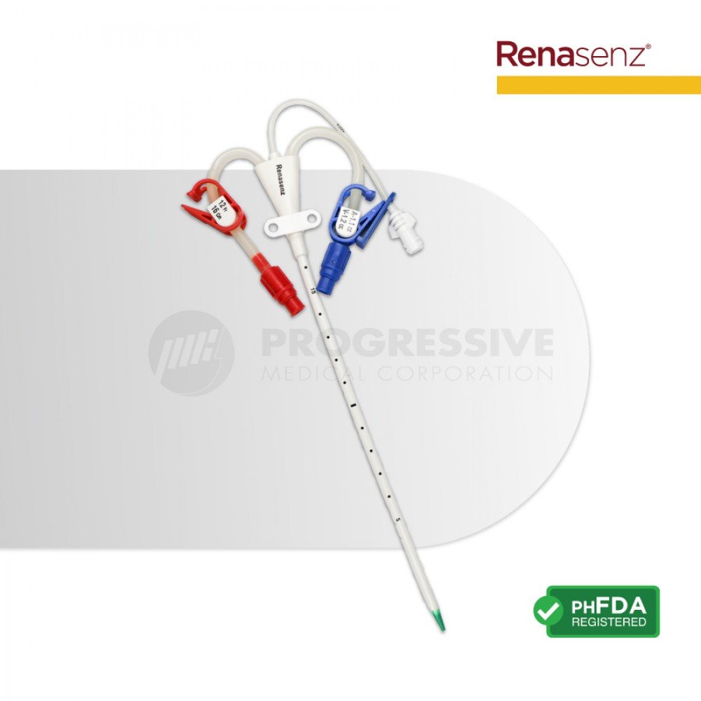 Renasenz Hemodialysis Kit 3-Lumen Fr 12x16 Curved