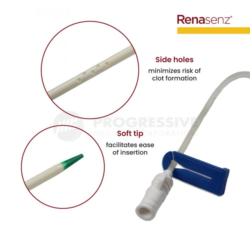 Renasenz Hemodialysis Kit 3-Lumen Fr. 12 x 16cm Curved Standard