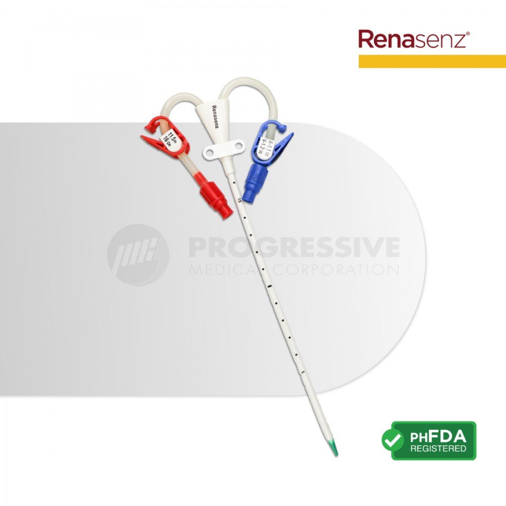 Renasenz Hemodialysis Kit 2-Lumen Fr 11.5x16cm Curved Standard