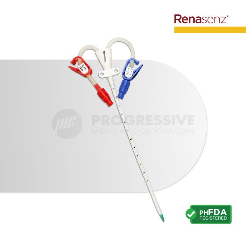 Renasenz Hemodialysis Kit 2-Lumen Fr 11.5x16cm Curved Standard