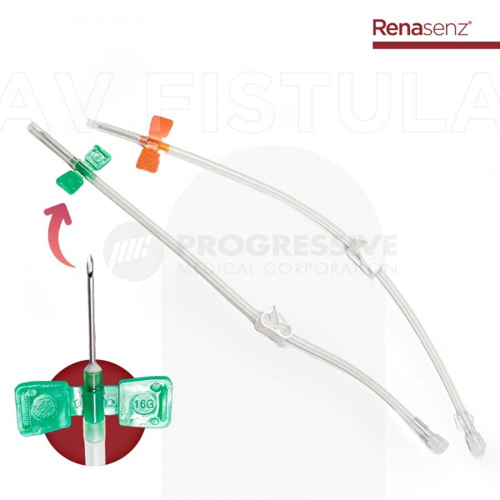 Renasenz AV Fistula with Back-Eye Needle  (Sold per box of 10s)