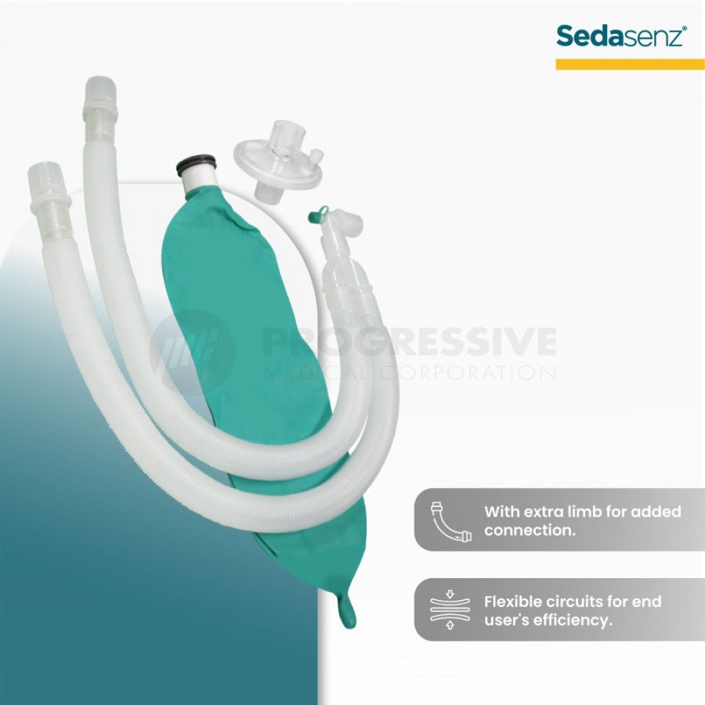 Sedasenz Anesthesia Breathing Circuit, 2 Limbs (Sold per piece)