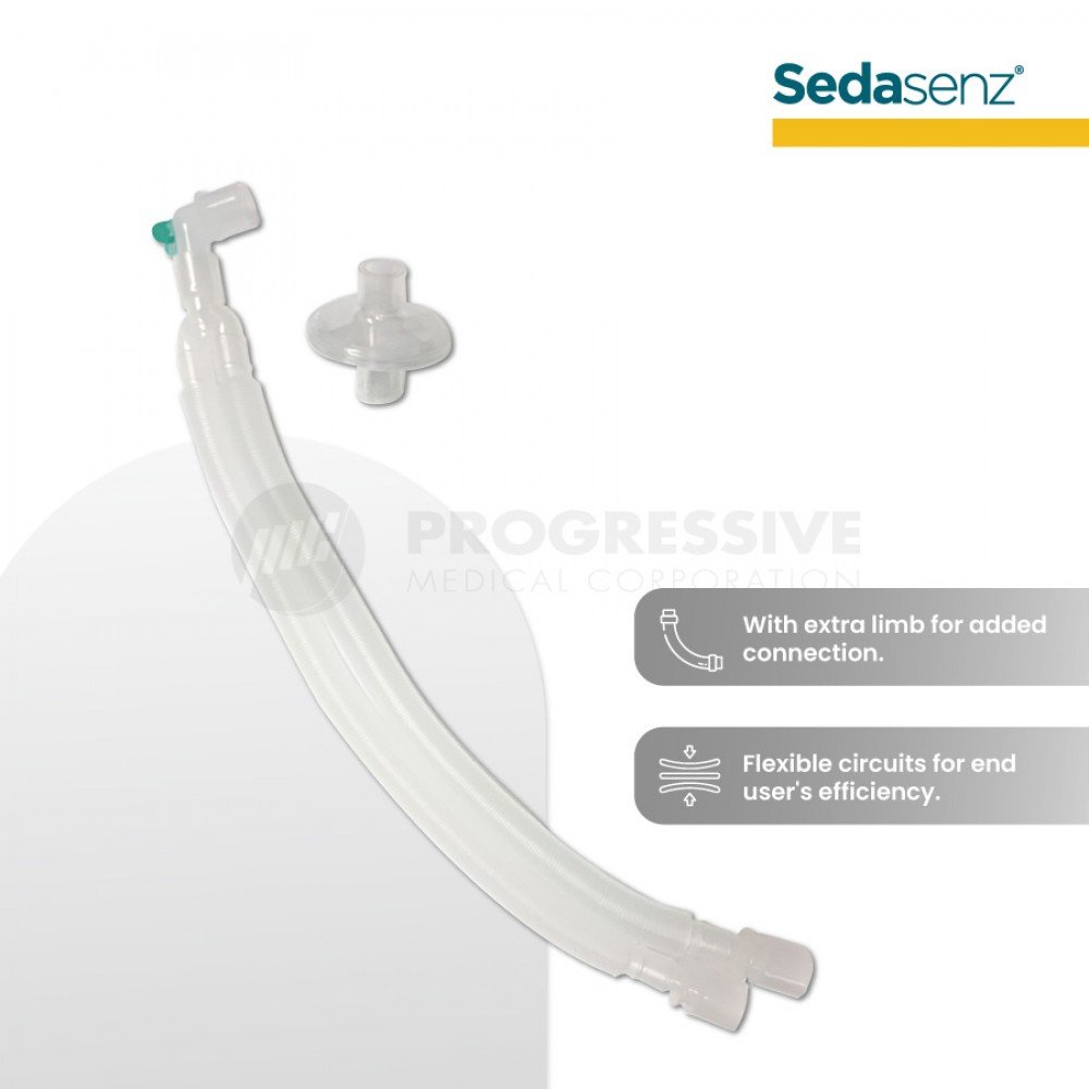 Sedasenz Anesthesia Breathing Circuit, 3 Limbs (Sold per piece)