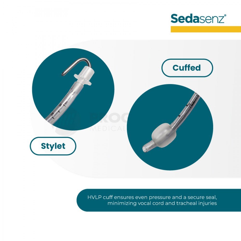 Sedasenz Pre-loaded Endotracheal Tube, cuffed  (sold by box of 10s)