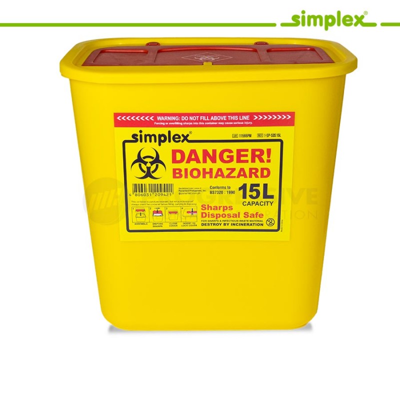 Simplex Sharps Disposal Safe 15L