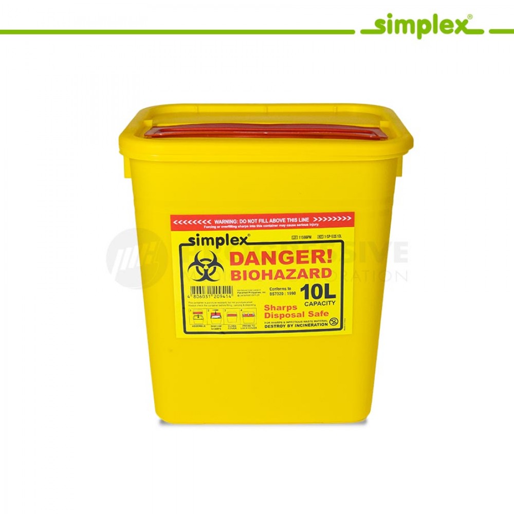 Simplex Sharps Disposal Safe 10L