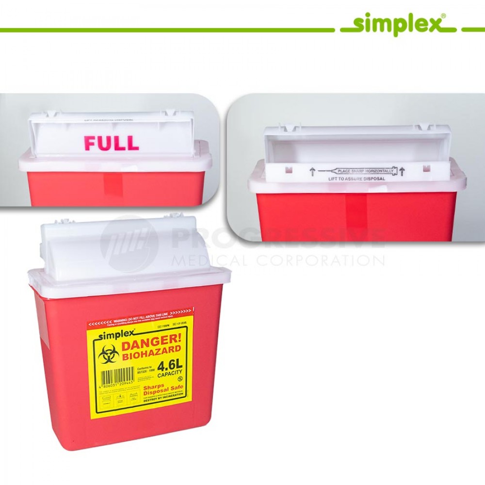 Simplex Sharps Disposal Safe 4.6L