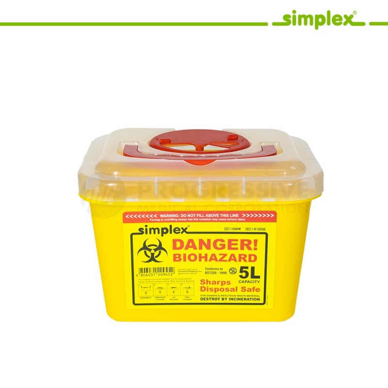 Simplex Sharps Disposal Safe 5L