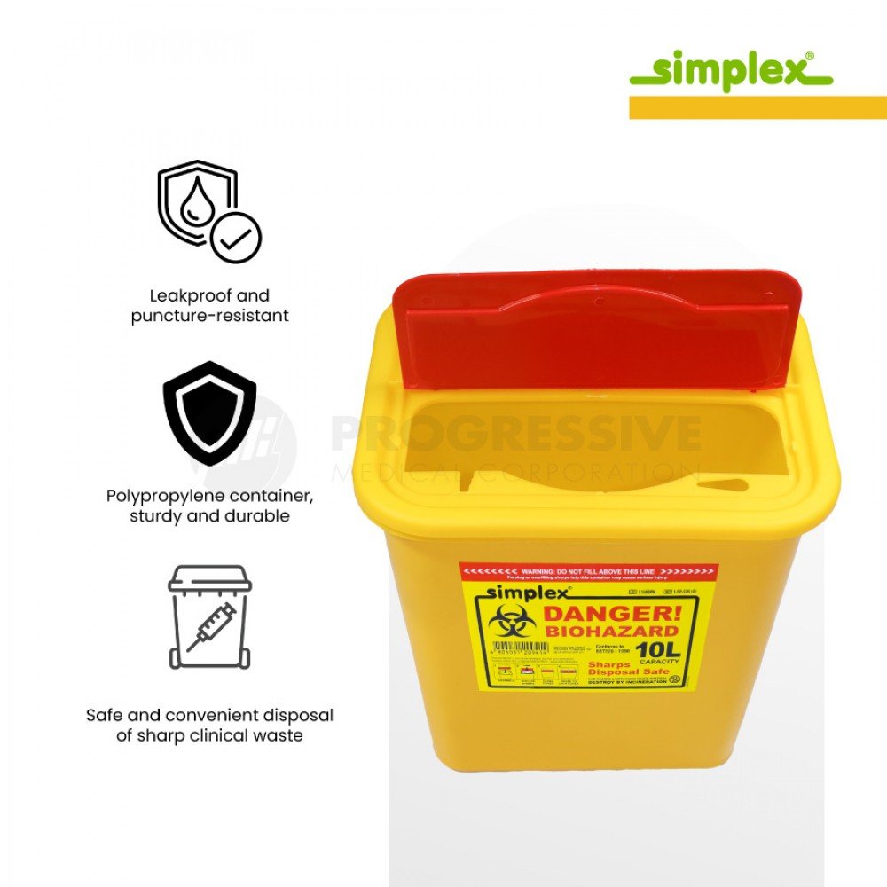 Simplex Sharps Disposal Safe 10L