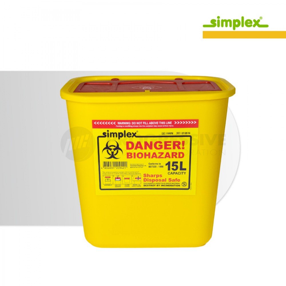 Simplex Sharps Disposal Safe 15L
