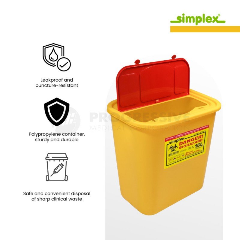 Simplex Sharps Disposal Safe 15L