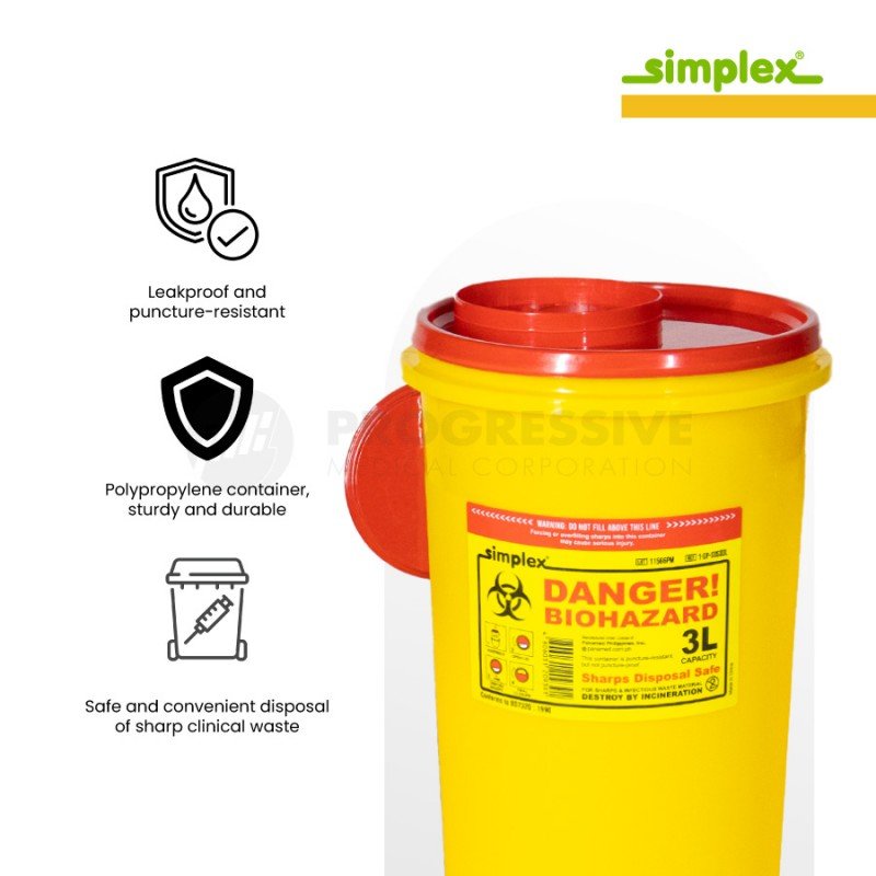 Simplex Sharps Disposal Safe 3L