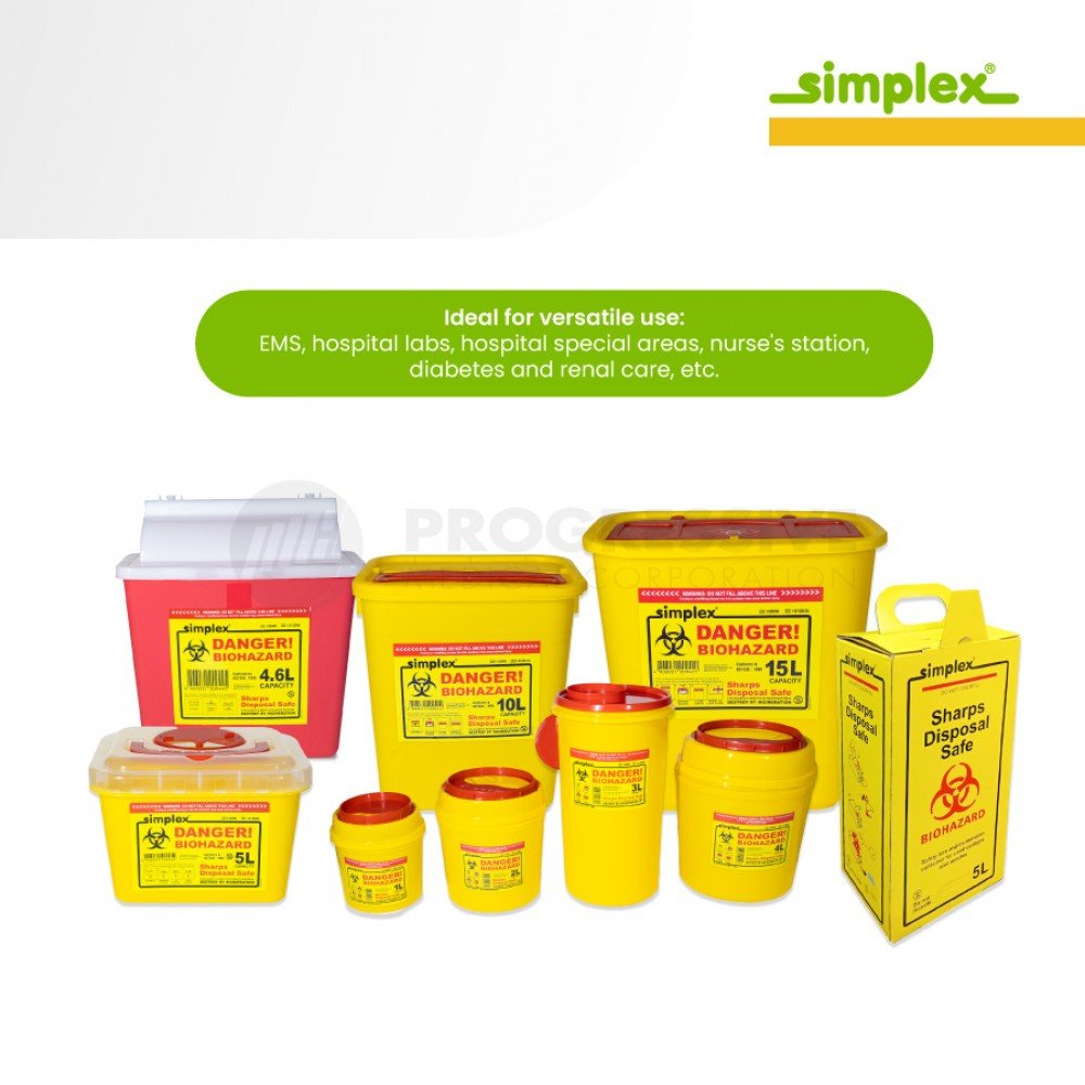 Simplex Sharps Disposal Safe 4L