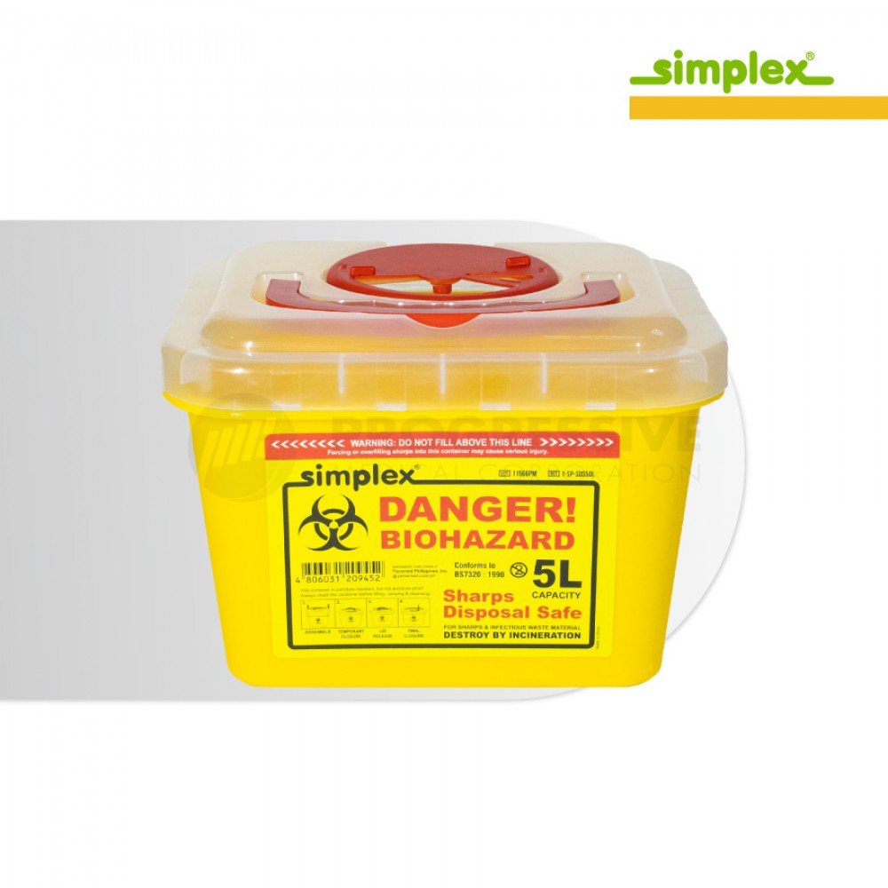 Simplex Sharps Disposal Safe 5L