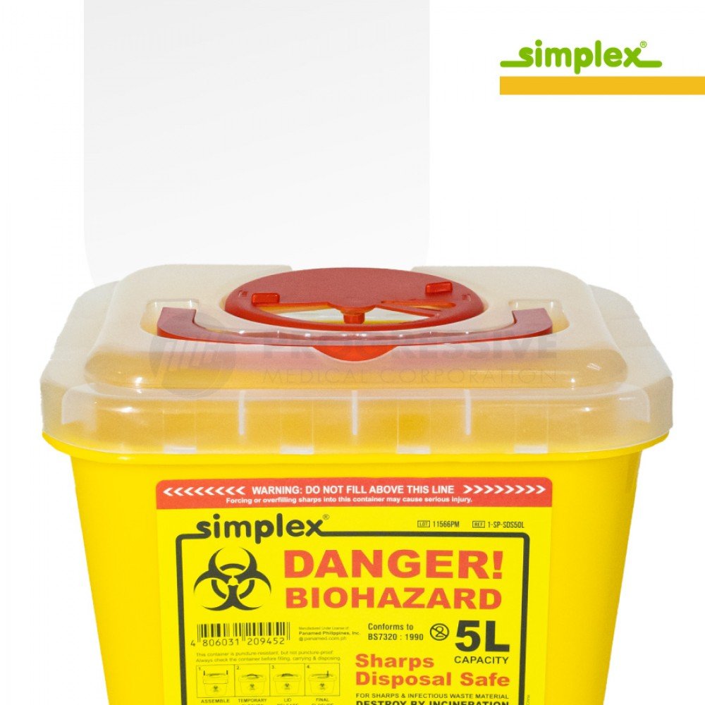 Simplex Sharps Disposal Safe 5L