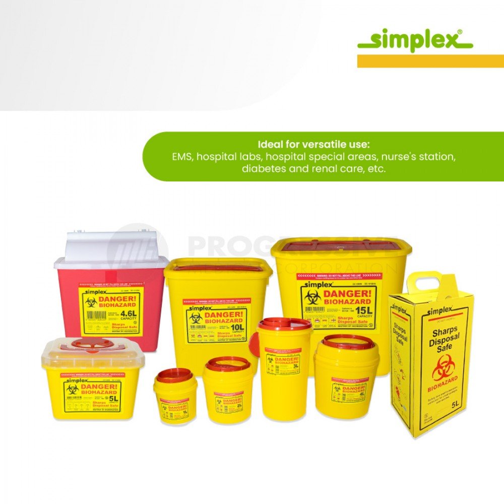Simplex Sharps Disposal Safe 5L
