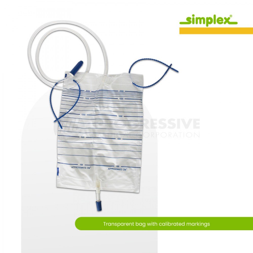 Simplex Bedside Urine Bag 2L (Sold per 10's)