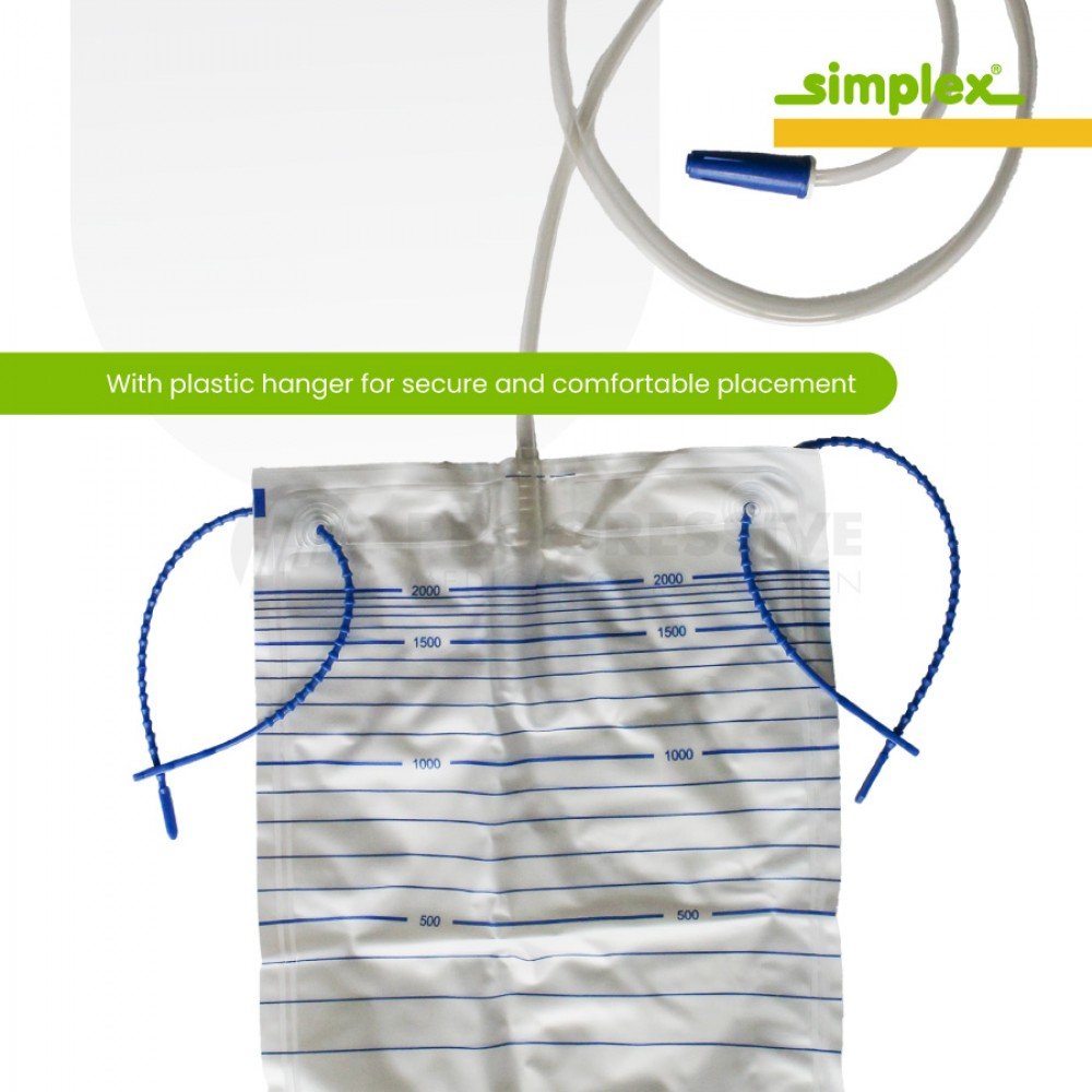 Simplex Bedside Urine Bag 2L (Sold per 10's)