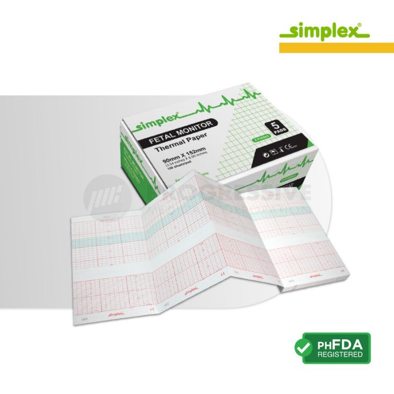 Simplex CTG/ Fetal Monitor Thermal Paper 90mmx152mm