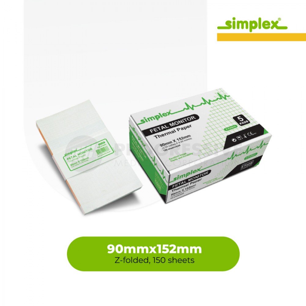 Simplex CTG/ Fetal Monitor Thermal Paper 90mmx152mm