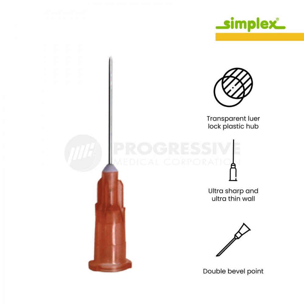 Simplex Disposable Needles (Sold by box of 100s) Simplex Disposable Needles (Sold by box of 100s)