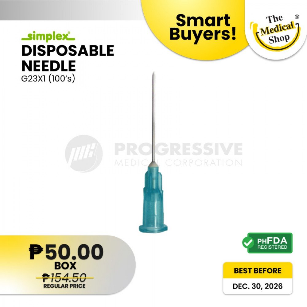 Smart Buyers - Simplex Disposable Needles G-23 x 1 (Sold by box of 100s)